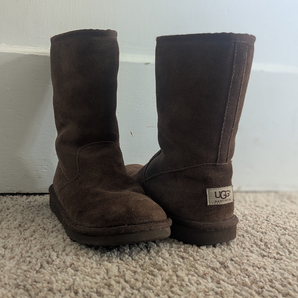 UGG Dark Brown Classic Boots - Youth Size 2